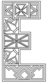 Download, print, color-in, colour-in Uppercase E